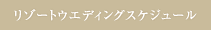 リゾートウエディングスケジュール