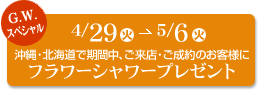 ����E�k�C���Ŋ��Ԓ��i4/29�`5/6�j�A�����X�E������̂��q�l��
�t�����[�V�����[�v���[���g