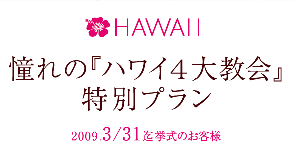 HAWAII�@����́u�n���C4�勳��v���ʃv����2009.3/31�������̂��q�l